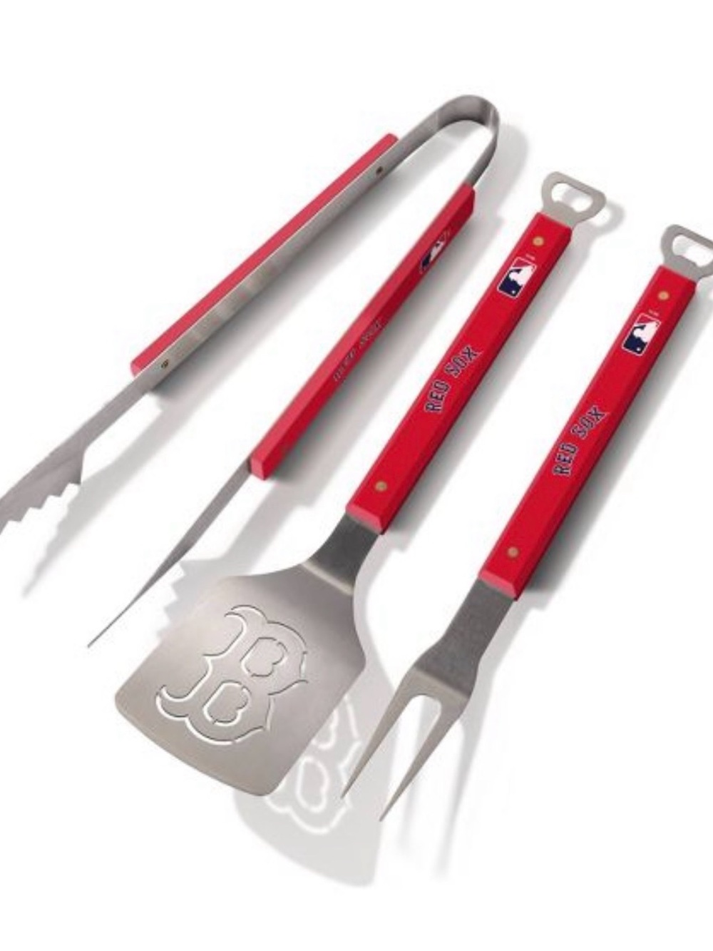 NIB 3 Piece Grill Set NFL Boston Red Sox (Sportula, Fork, Tongs) $59.99